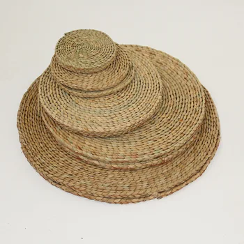 

BALLE Natural Handmade Straw Placemat Round Braided Mat Heat Resistant Hot Insulation Anti-Skidding Pad