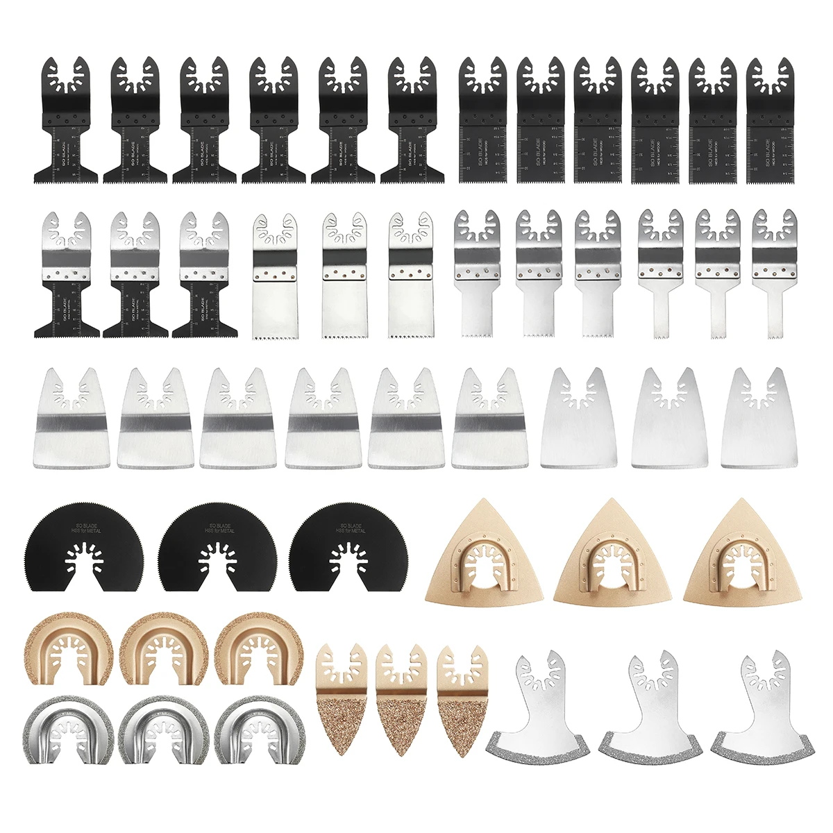 

Drillpro 56pcs Oscillating Multitools Saw Blade HCS Stainless Saw Wood Cutting Multi Tool Accessories Kit For Fein,For Renovator