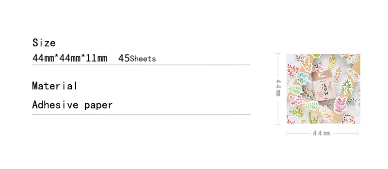 2 упаковки/партия милый корейский растительный стиль липкая бумага Примечание ручная роспись липкая заметка этикетки наклейки креативные