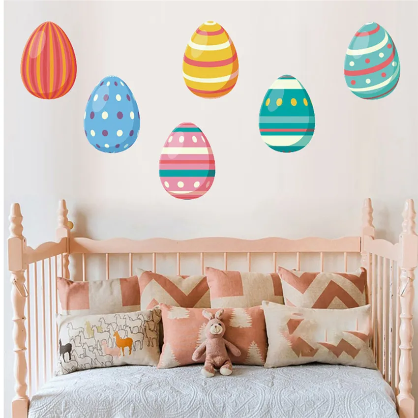 Happy Easter Eggs Vinyl Decal Art Wall Sticker DIY Home Room Decor 2019
