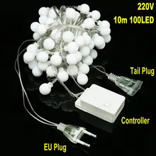 Hoilday Lighting 10m 100LED ball String lights ,battery box new year xmas outdoor indoor garland decorative fairy lights lamp