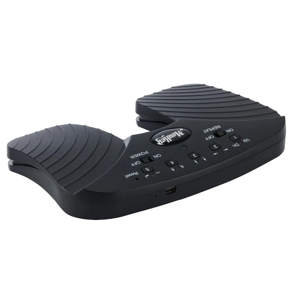 Moukey Wireless Page Turner Pedal for Tablets Ipad Rechargeable Black Moukey Wireless Page Turner Pedal for Tablets Ipad Rechargeable Black