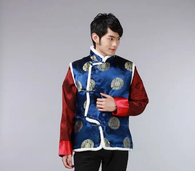 Шанхай история Этническая одежда китайские традиционные жилеты для мужчин китайские традиционные куртки 4 цвета
