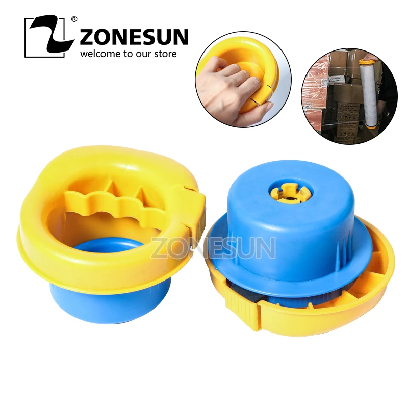 

ZONESUN Hand Held Plastic Stretch Film Handle Manual Film Wrapping Tools PP Texture Reusable Film Wrapping Tools