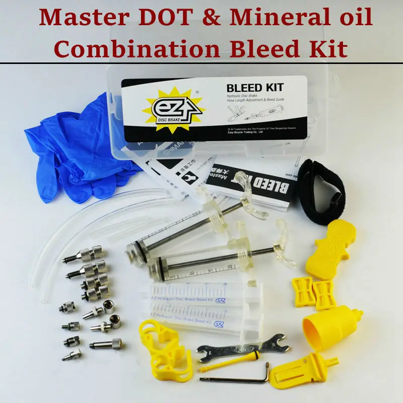 Universal Bleed Kit DOT & Mineral oil Combo for ALL Hydraulic Disc Brake AVID MAGURA FOX FORMULA