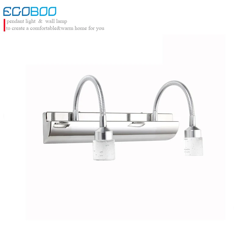 Luminaire ac220v,6w Bathroom Mirror Lighting Lamps,cool White/ Warm White,stainless Steel Crystal Front Lights