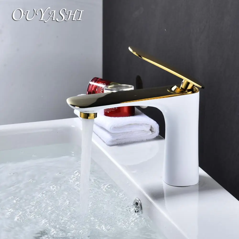 

OUYASHI bathroom basin faucet free shiping modern single holder single hole water tap