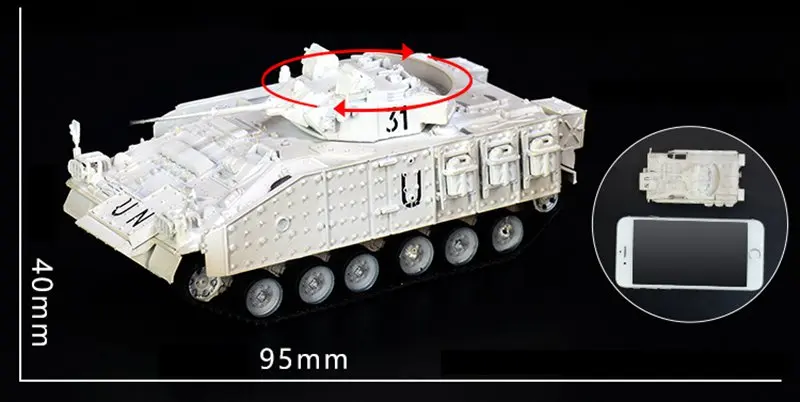 Предварительно построенный 1/72 масштаб MCV-80 воин гусеничный бронированный автомобиль Хобби Коллекционная готовая пластиковая модель