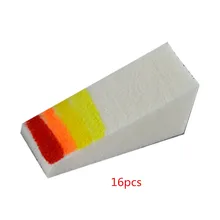 מכירה לוהטת 16 PCS נייל אמנות העברת ספוג שיפוע צביעת ביול סטמפר ציור תמונה חותמת קצף DIY פולני ג 'ל UV כלי(China)