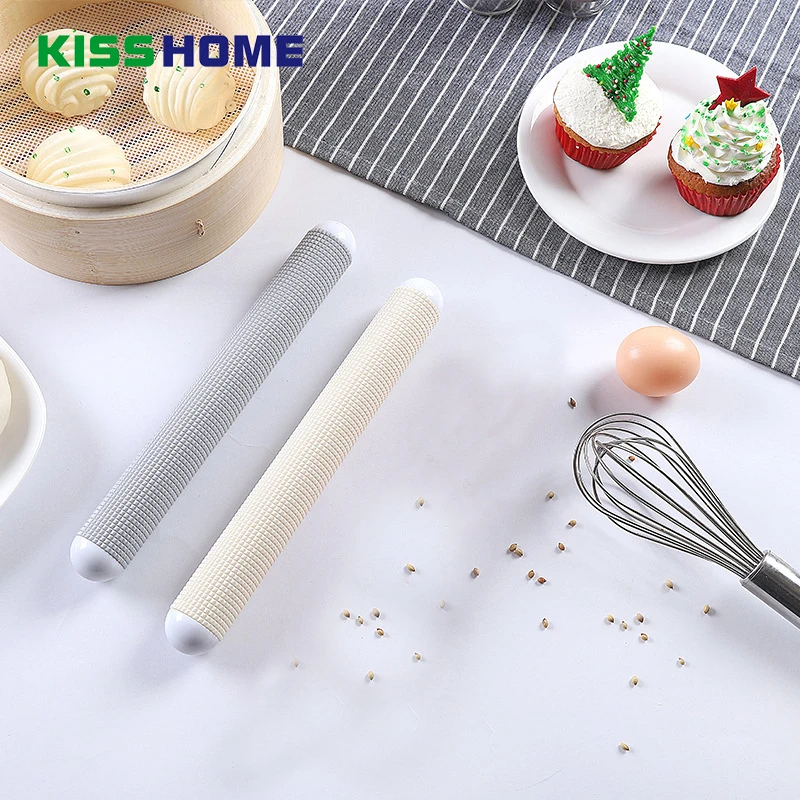 

1 Pcs Dumpling Skin Rolling Pin Plastic Floating Point Exhaust Air Baking Accessories Non-stick Noodles Rolling Stick