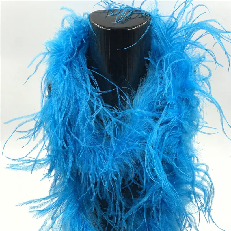 Wholesale Colorful Cheap Dyed Blue Ostrich Feather Boas For Party