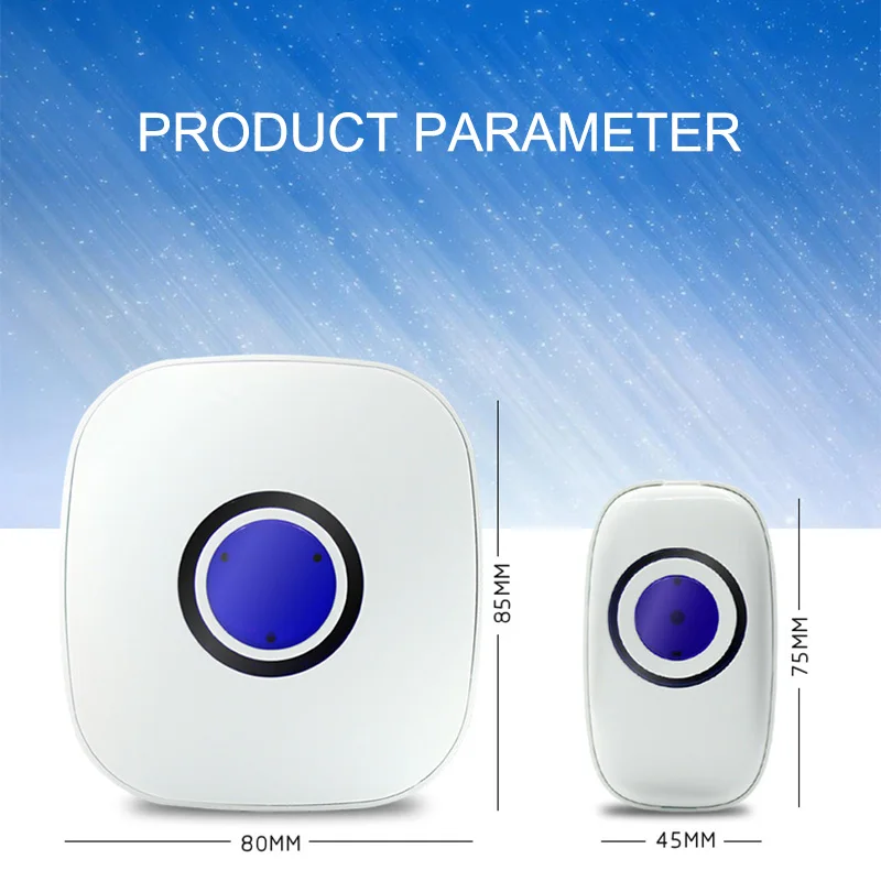 

Smart Plug-In Wireless Doorbell Waterproof Door Bell Home 38 Chimes Door Ring --M25