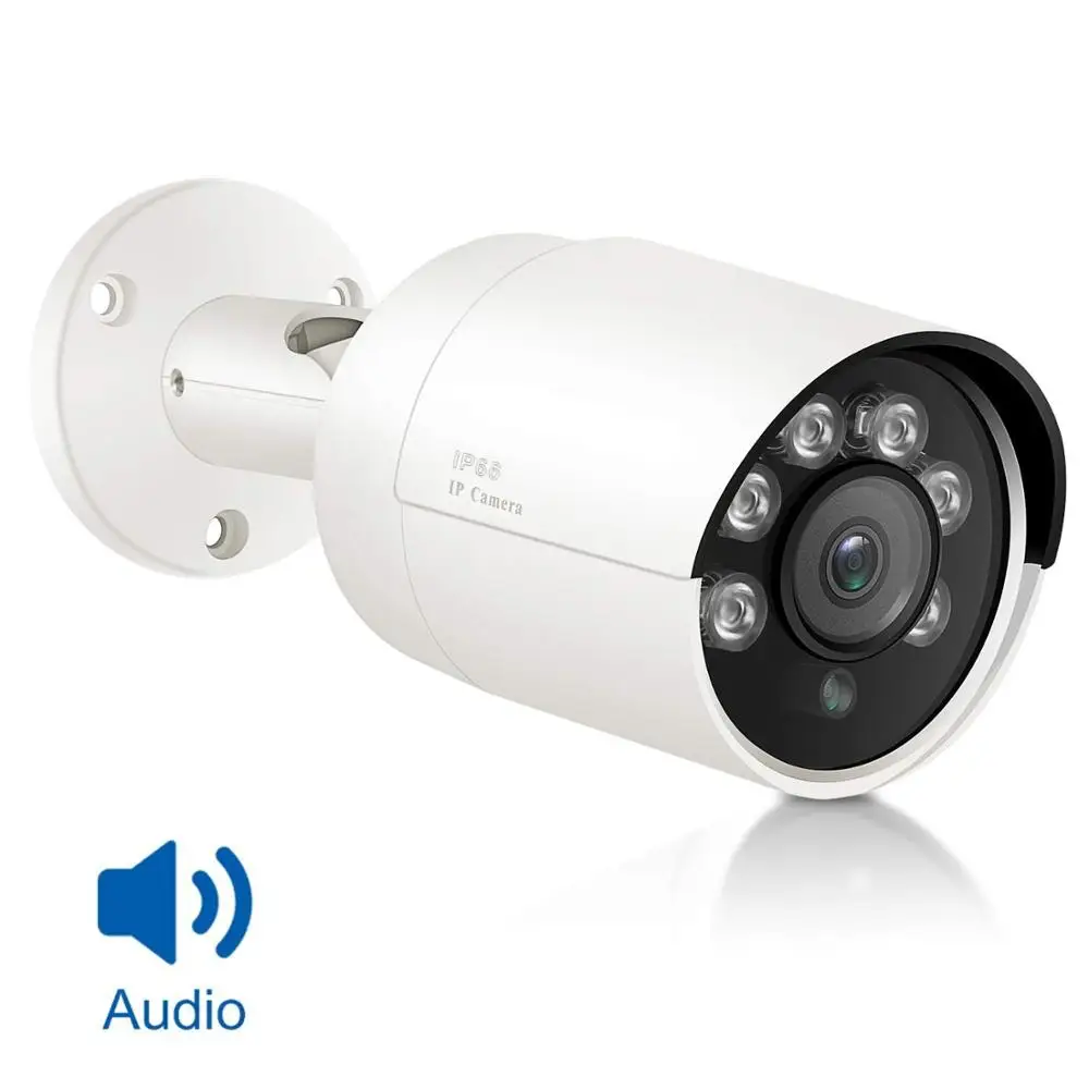

5MP POE Bullet IP Camera Outdoor Waterproof Infrared Night Vision Onvif 2.6 CCTV Video Surveillance Security camera Audio