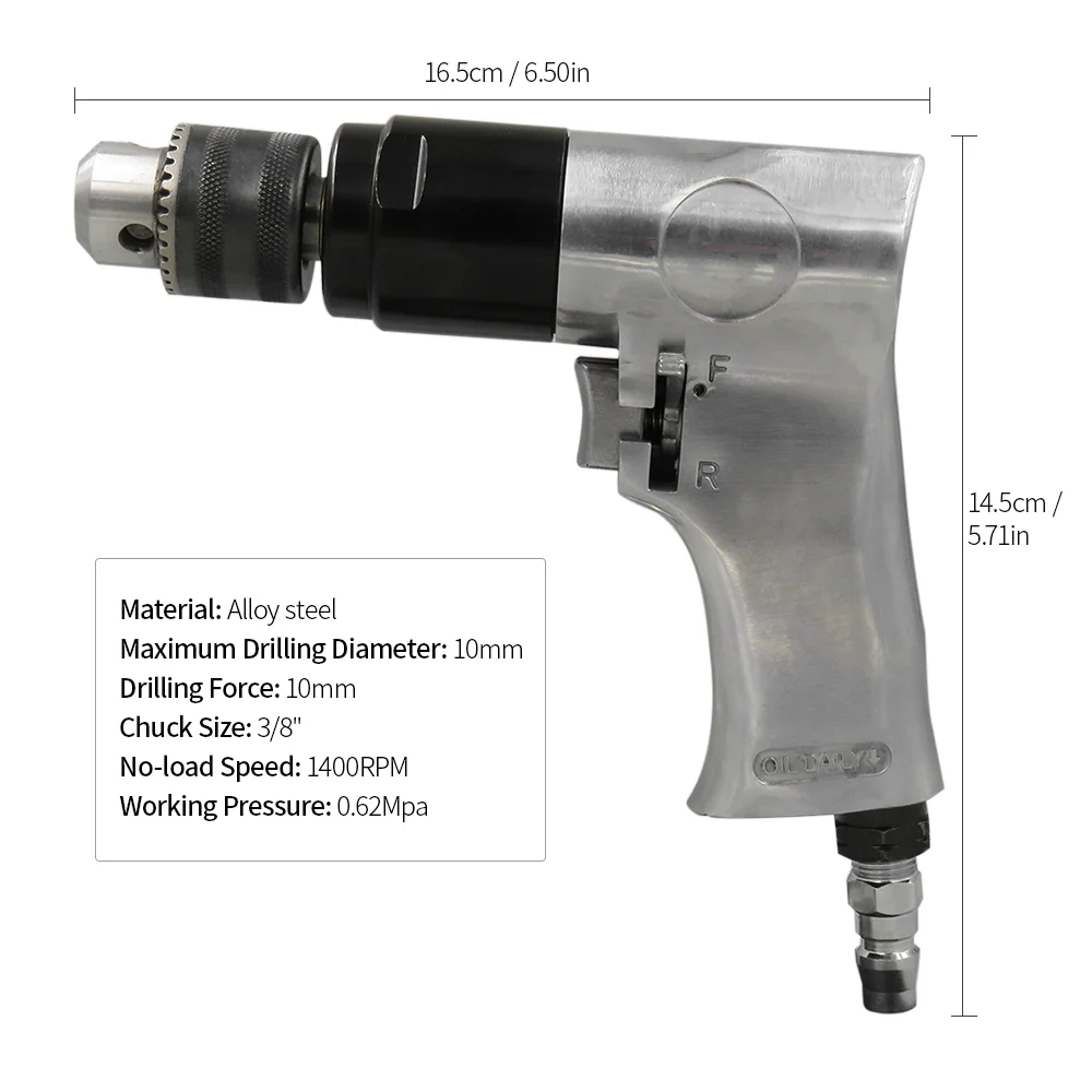 3/" пневматический сверлильный станок, Реверсивный пневматический сверлильный инструмент для бурения отверстий, регулируемая скорость