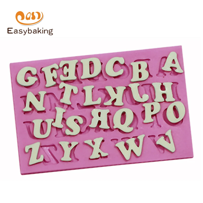 

26 Uppercase Alphabet Mold Silicone Letters Arts Mould Fondant Wilton Cake Decorating Tools Cooking Silicone Baking Molds