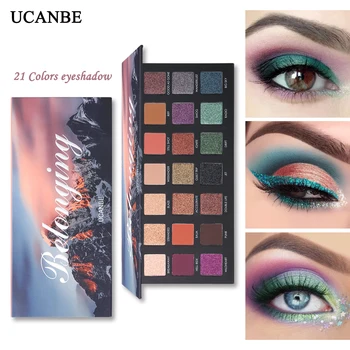 

UCANBE New Eye Shadow Palette Hot 21 colors shimmer Matte mixed Eye Shadow Palette Nude long-lasting Eyeshadow Palette