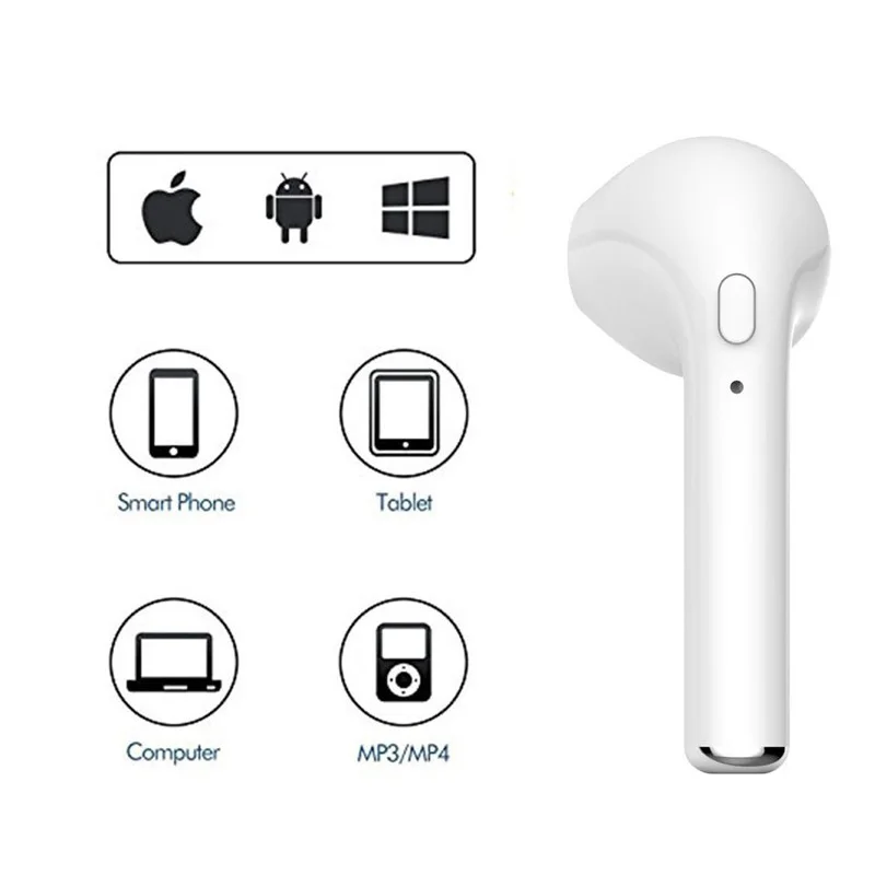 MiNi i7 Wireless Bluetooth Earphone TWS Earbuds Sport Earphones Stereo Music Headset For iPhone Android