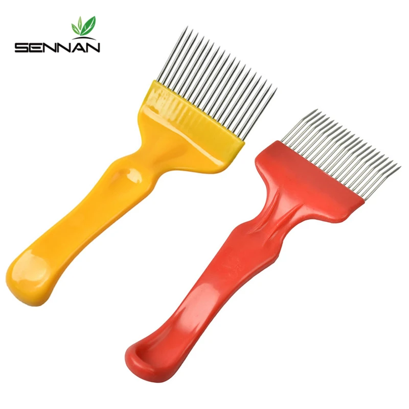 Stainless Steel Tines Comb Uncapping Fork Scratcher Beekeeping Honey Tool