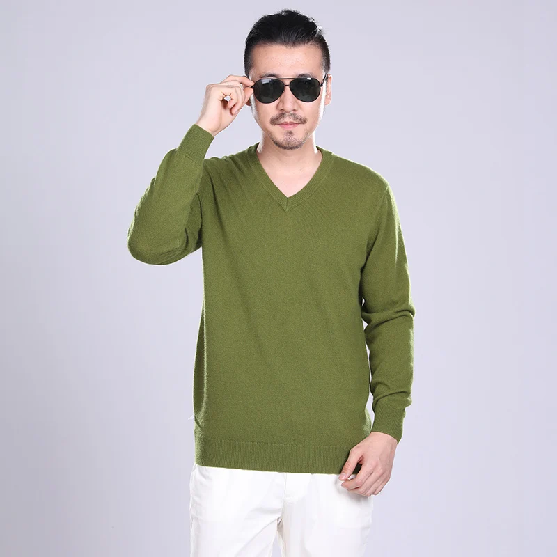 

Man Sweaters 100% Cashmere and Wool Knitting Jumpers Men Winte Vneck Warm Pullovers Male Clothes Standard Pure Cashmere Knitwear