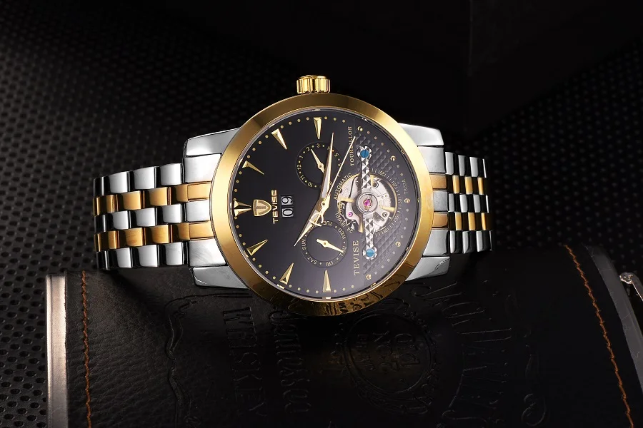 TEVISE Mechanical Watches Complete Calendar Auto Date Luminous 24 Jewel Tourbillon Automatic Watch Men Luxury Clock Men 2017  (5)