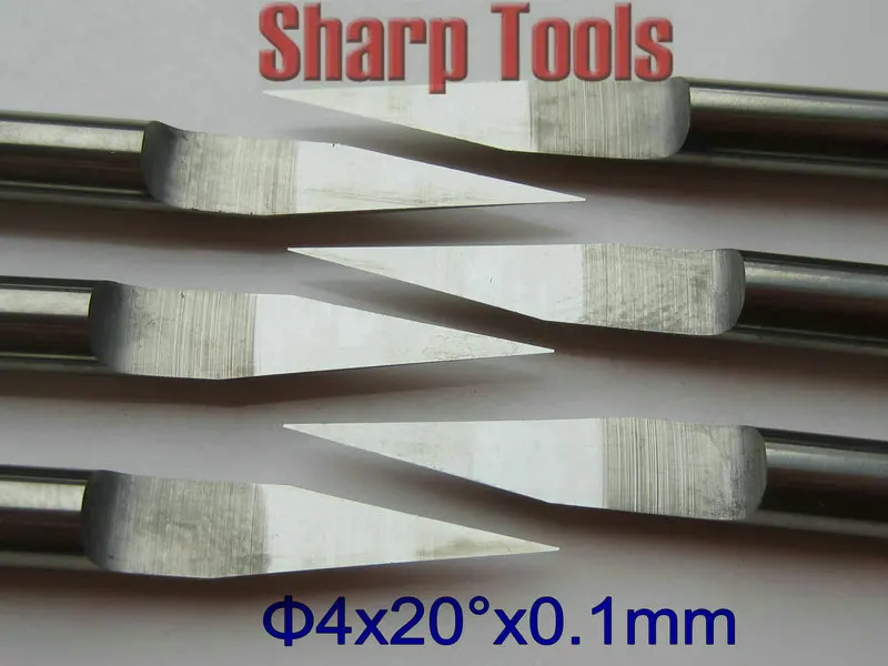 

20 Degree 4x0.1mm 3D V Shape Wood Router Bits Engraving Tool Cutter,10pc/lot Wholesale Carbide CNC Wood Router Engraving Bit Set