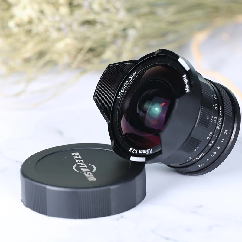Сверхширокоугольный объектив brighin star 7 5 мм F2.8 беззеркальная линза рыбий глаз для