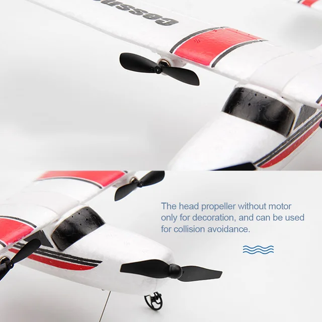 FX801 Airplane Cessna 182 DIY RC Plane 2.4GHz 2CH EPP Craft Electric RC Glider Airplane Outdoor Fixed Wing Aircraft for Kids 4