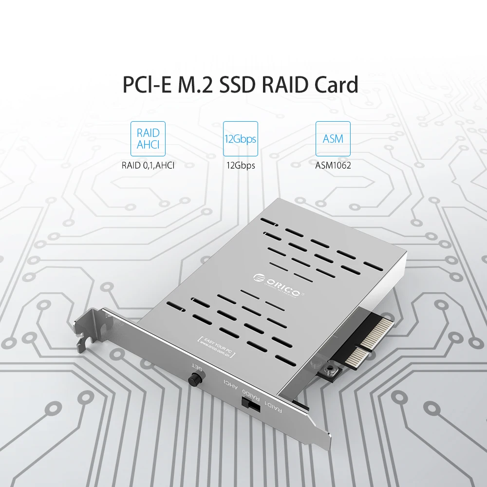 ORICO PRS2 Настольный PCI-E M.2 дисковая карточка SSD из нержавеющей стали высокоскоростной Raid жесткий диск карта расширения