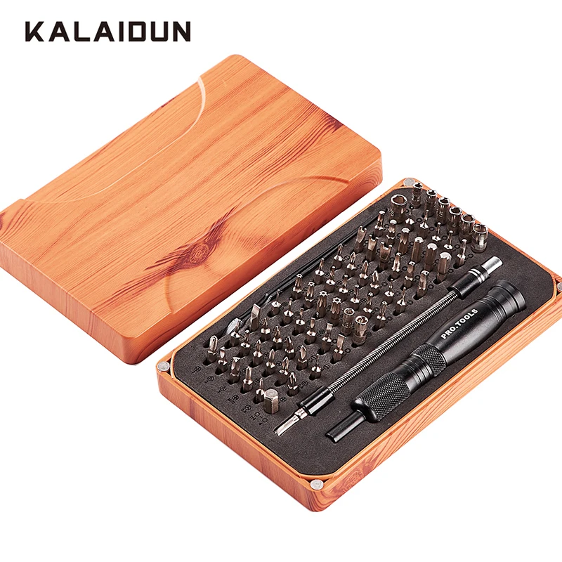 Kaufen KALAIDUN 69 in 1 Präzision Schraubendreher set mit 66 Bit Magnetische Fahrer Kit Hand Werkzeuge Elektronik Repair Tool Kits