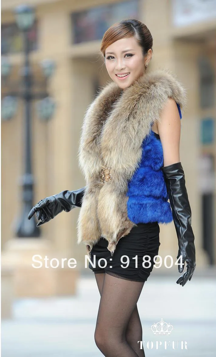 Free shipping real genuine natural full plelt rabbit fur font b coat b font with big