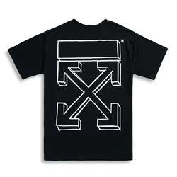 Summer new fashion T-shirt men's street hip-hop tide brand brand letter arrow short-sleeved men and women Summer new fashion T-shirt men's street hip-hop tide brand brand letter arrow short-sleeved men and women