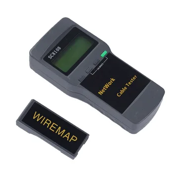 

Portable Multifunction Wireless Network Tester SC8108 LCD Digital PC Data Network CAT5 RJ45 LAN Phone Cable Tester Meter