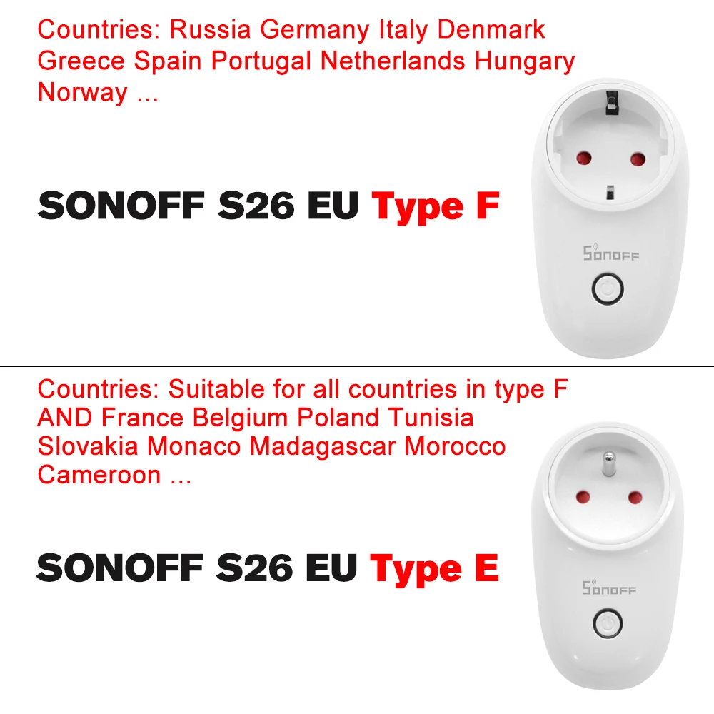 Умная розетка SONOFF S26 ITEAD с Wi Fi зарядный адаптер дистанционным управлением розетки