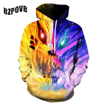 

Latest 2019 Sweatshirt Fashion 3D Print Naruto Pattern Sweatshirt Men Hip Hop Hooded Sweatshirt spring fall Fashion Men's tops