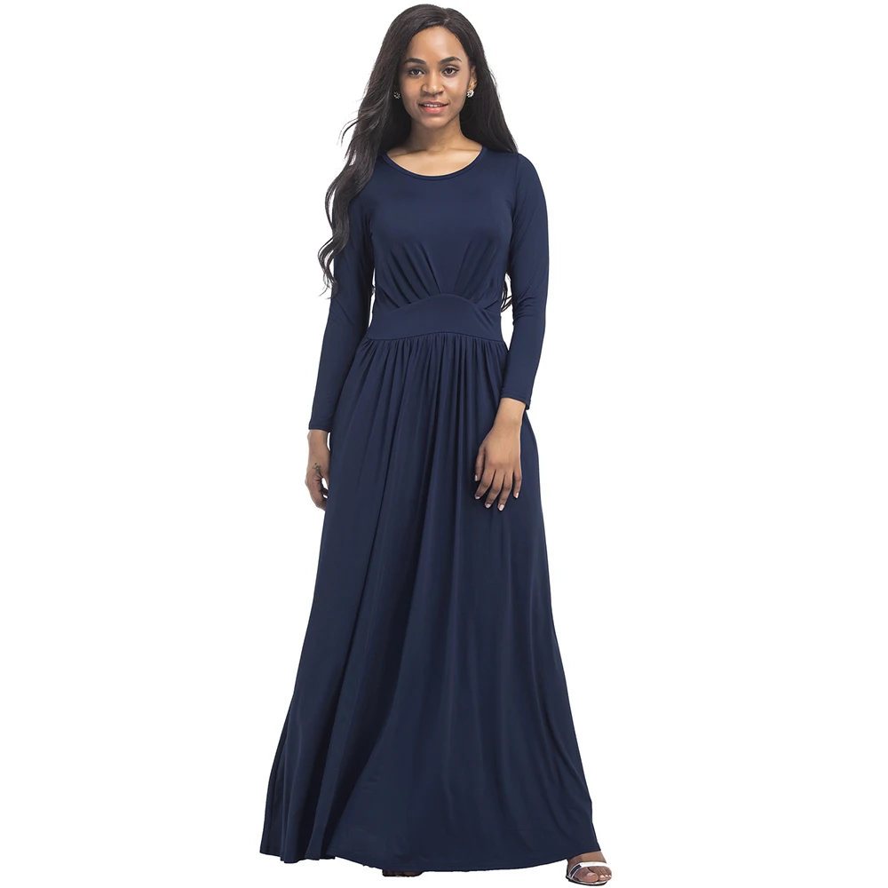 Berydress Long Sleeve Casual Maxi Dress Winter Autumn Black Vestidos De