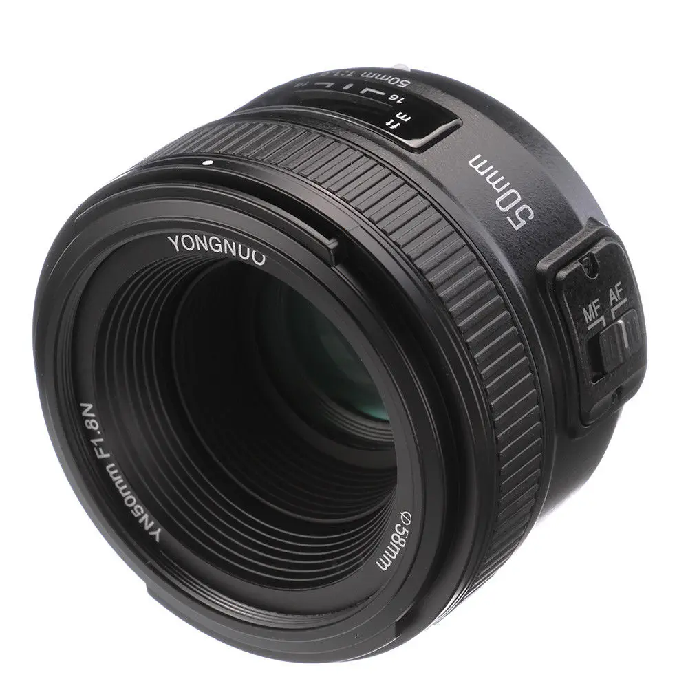 Yongnuo YN50mm F1.8 AF/MF Авто/ручной фокус объектив для Nikon D800 D750 D7200 D7100