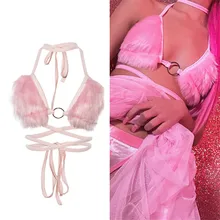 Для женщин без рукавов укороченный кроп-топ с открытой спиной без рукавов с лямкой на шее топы бикини бюстгальтер, состоящий из двух частей отделяет купальный костюм