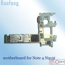 Raofeng разблокирована для samsung galaxy note 4 N915t материнская плата Разобранная высокое качество 32 Гб логическая плата с полными чипами