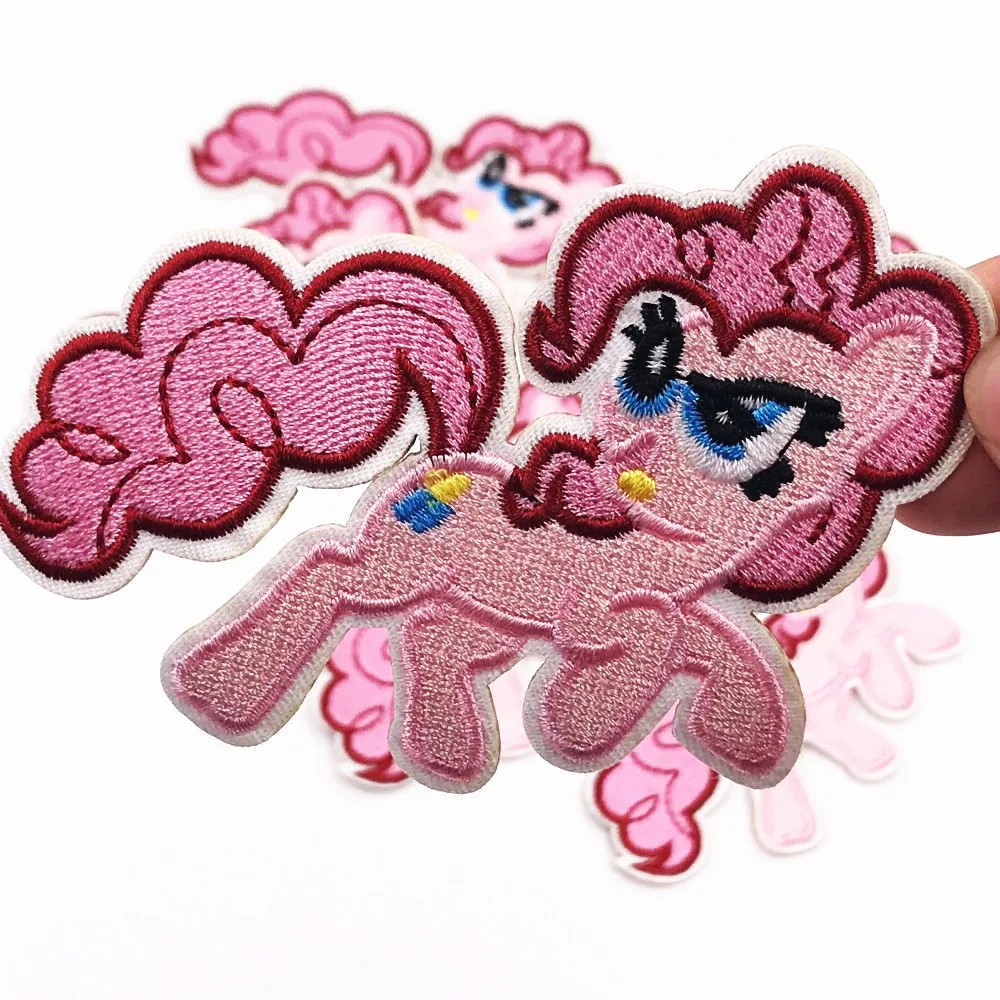 

1Pcs My Little Poni Horse Patches For Clothes Iron On Sew On Embroidered Fabric Badges Applique DIY Apparel Accessories