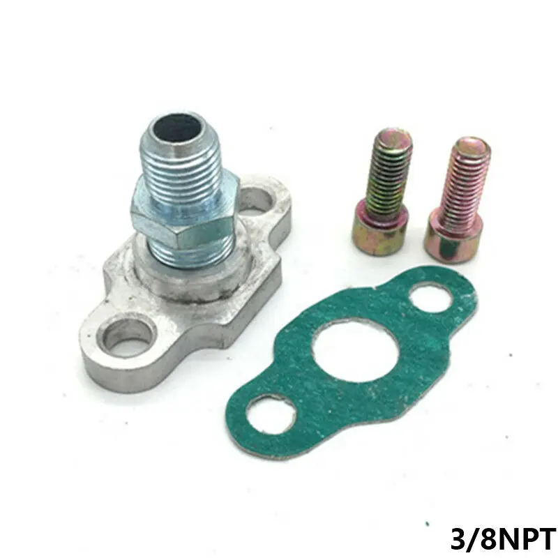 

44mm 3/8" NPT 8AN For Garrett T25 T28 TB25 TB28 Turbo Oil Gasket Bolt Drain Flange