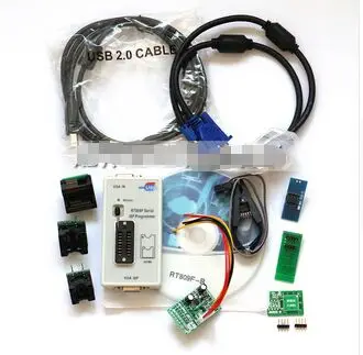

rt809f programmer + 7 + adapter + sop16 sop20 ic clip motherboard reader lcd bios isp / usb / vga w / engilsh softerware the or