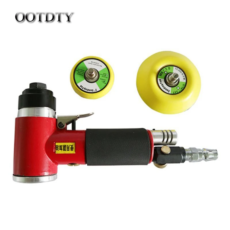 

OOTDTY 2Inch/3Inch Mini Air Dual Action Orbital Sander Polishing Sanding Machine Kit Pad for Cabinet Furniture Tools