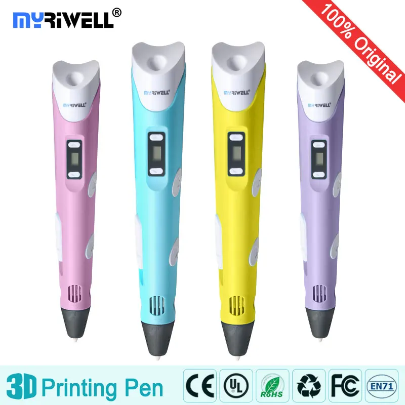 myriwell 3d pen 3d pens LED display ABS/PLA Filament 2017 Children