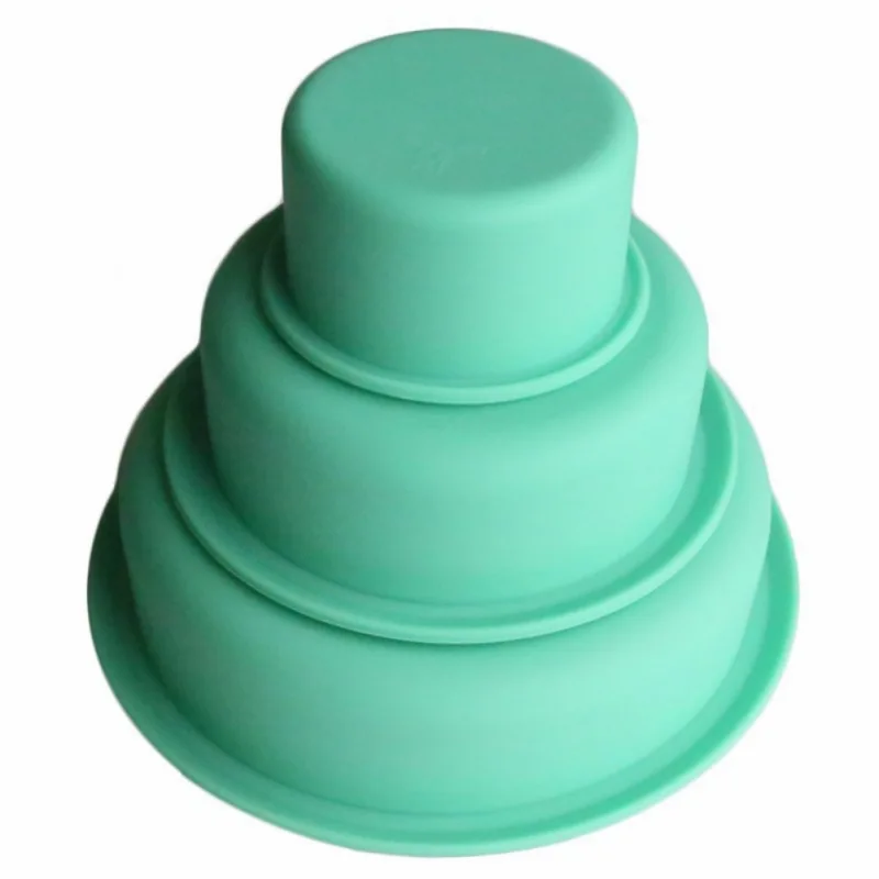 

3 Tier Round Cake Mold Layer Cake Mold Kitchen Silicone Moulds Forms Bakeware Set for Birthday Party Wedding Anniversary