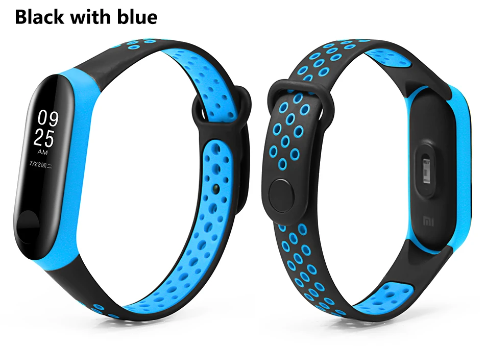 Black with blue