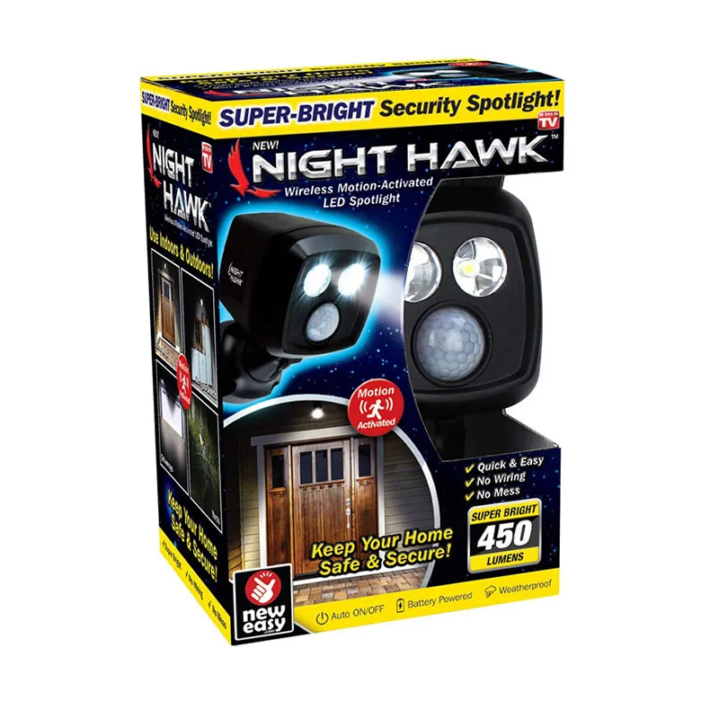 

2018 New Night Hawk LED Light Wireless Motion-Activated LED Sportlight Super Bright Keep Your Home Safe and Secure Night light