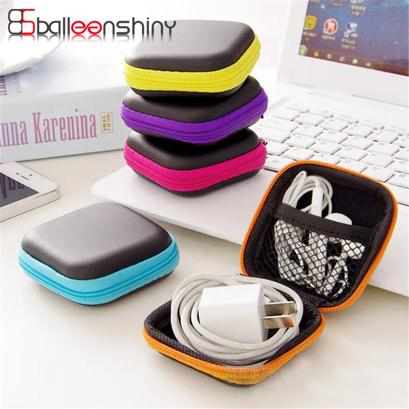 

Portable Mini Storage bag In-ear Earphone Cases EVA Square Earbuds Headset Carry Bags Coin Key USB cable Storage Organizer