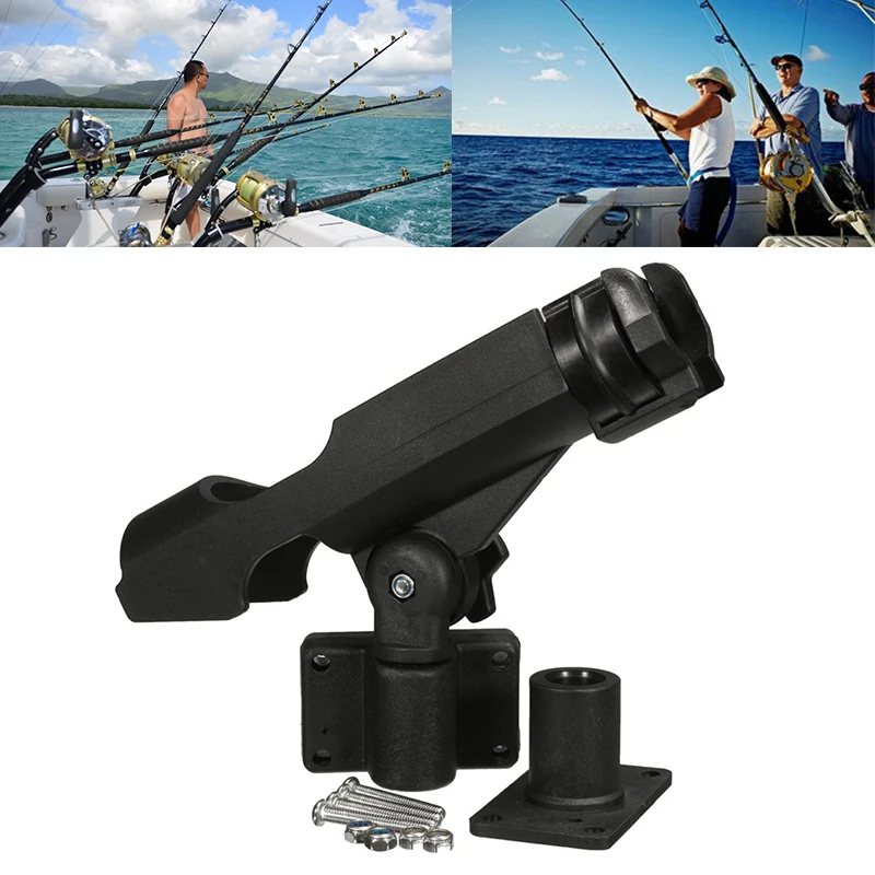 

1Pcs Fishing Support Rod Holder Bracket Kayaking Yacht Fishing Tackle Tool 360 Degrees Rotatable Rod Holder With Screws For Boat