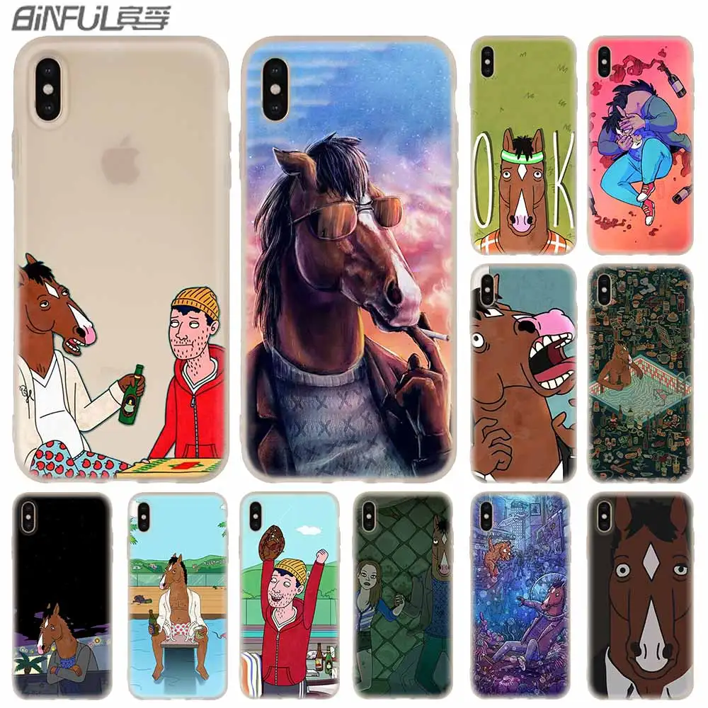 

Cases Silicone soft Cover for iPhone 11 Pro X XS Max XR 6 6S 7 8 Plus 5 4S SE T15 BoJack Horseman