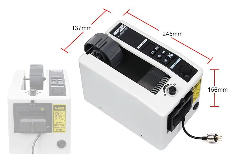 Электрический автоматический диспенсер ленты для резки ленты M-1000 резак для ленты шириной 7~ 50 мм всего 220 В